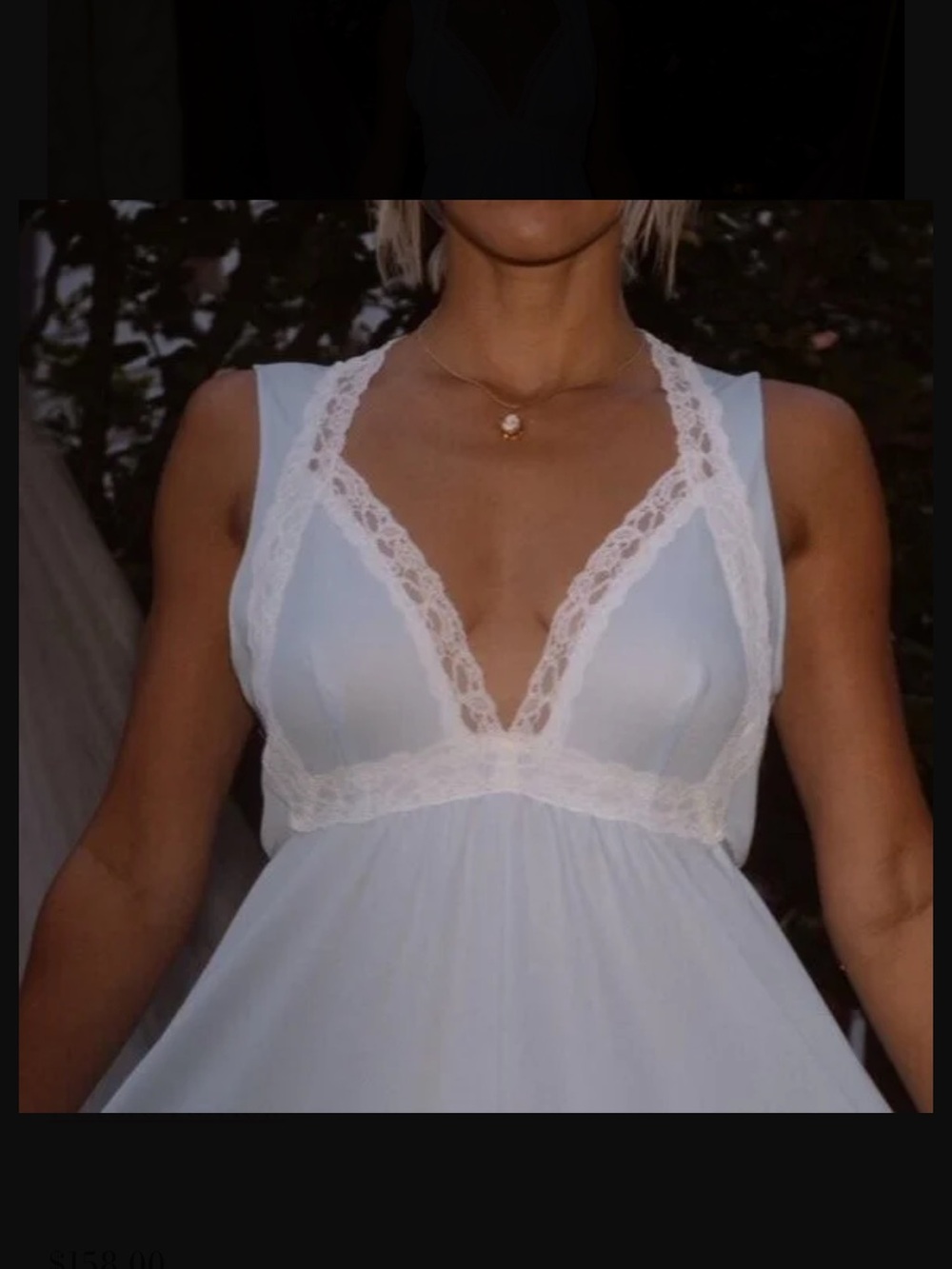 Vintage Blue Lace Trim Nightgown Sleepwear - Picture 2 of 9
